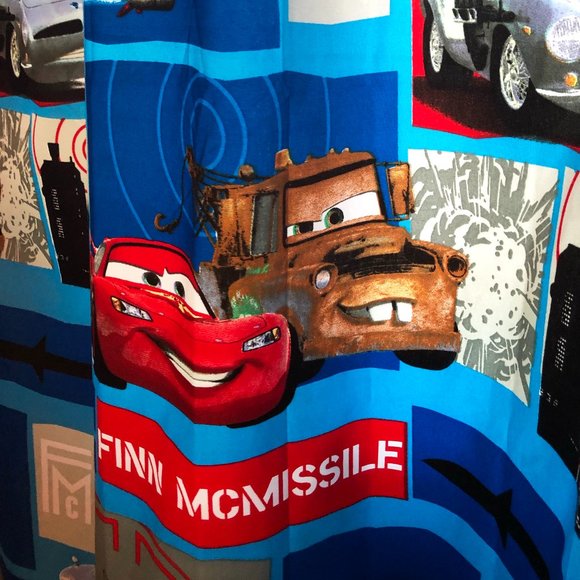 Cars 2 Disney Pixar Curtains, Comforter and Sheet set for Twin size bed. - Picture 5 of 16